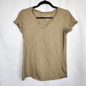 Universal Thread Womens Short Sleeve V-Neck Tee Shirt ‎ Size Small Olive Green